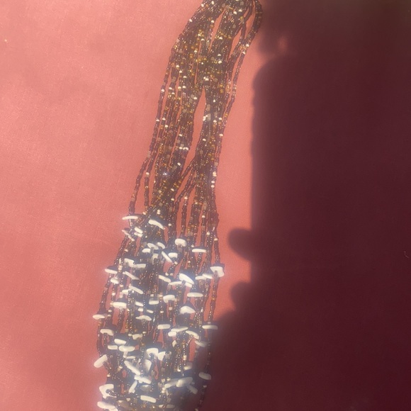 Native American handmade fetish necklace shell l heishi seed beads Apache Navajo - Picture 7 of 14